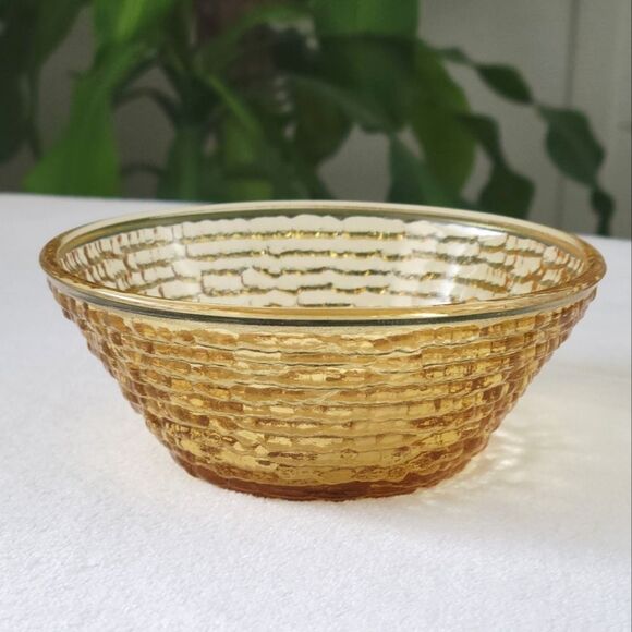 VINTAGE ✨️ Anchor Hocking Amber Glass Bowl - Picture 1 of 5